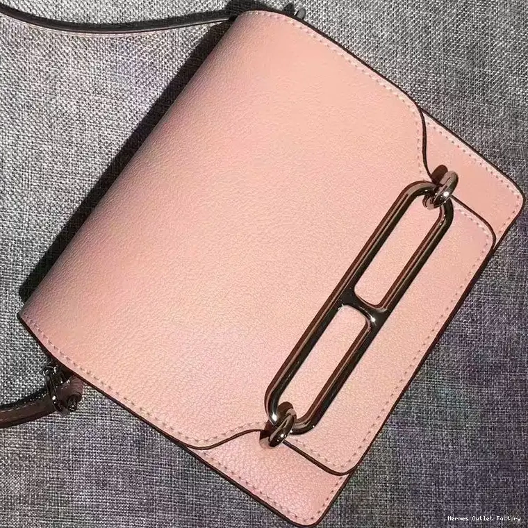 Pink In Hardware Palladium Roulis Calfskin Bag Leather Hermes 0417